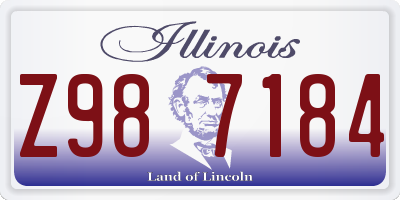 IL license plate Z987184