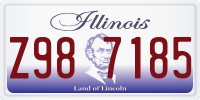 IL license plate Z987185