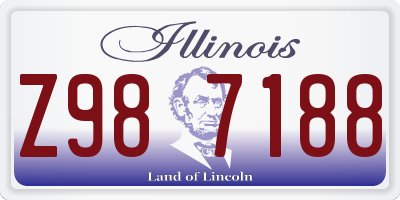 IL license plate Z987188