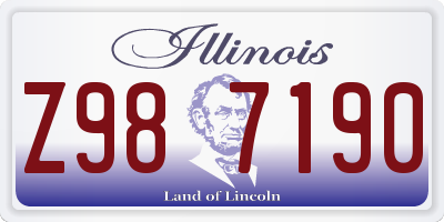 IL license plate Z987190