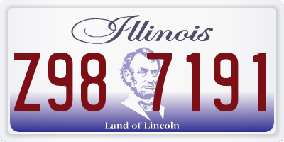 IL license plate Z987191