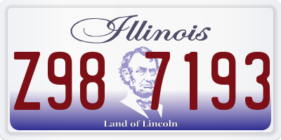 IL license plate Z987193