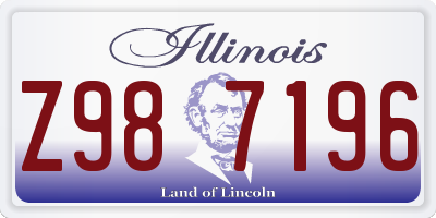 IL license plate Z987196