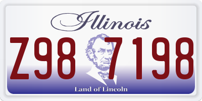 IL license plate Z987198