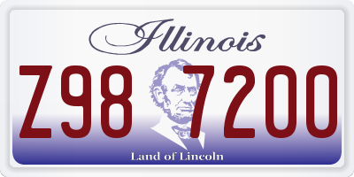 IL license plate Z987200