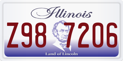 IL license plate Z987206