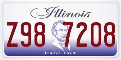 IL license plate Z987208