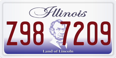 IL license plate Z987209