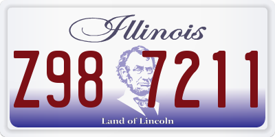 IL license plate Z987211