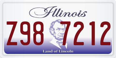 IL license plate Z987212