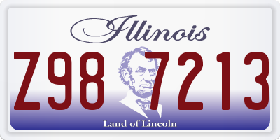 IL license plate Z987213