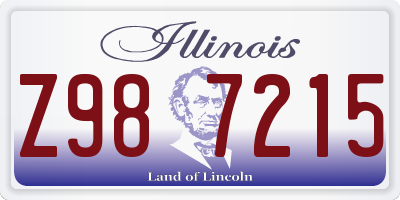 IL license plate Z987215