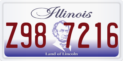 IL license plate Z987216