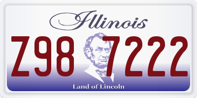 IL license plate Z987222