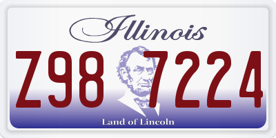 IL license plate Z987224