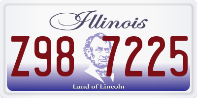 IL license plate Z987225