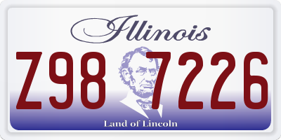 IL license plate Z987226