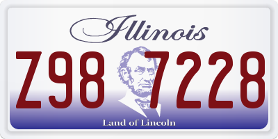 IL license plate Z987228