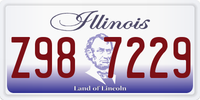 IL license plate Z987229