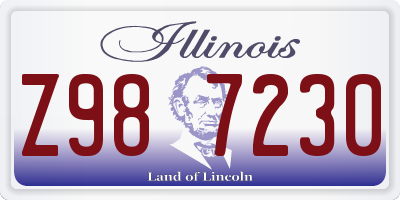 IL license plate Z987230