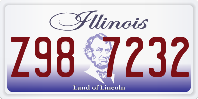 IL license plate Z987232