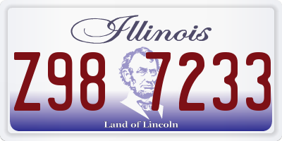 IL license plate Z987233