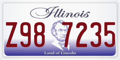 IL license plate Z987235