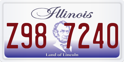 IL license plate Z987240