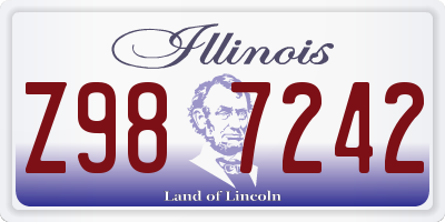 IL license plate Z987242