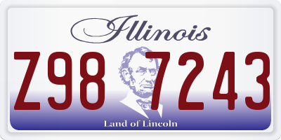 IL license plate Z987243