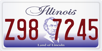 IL license plate Z987245