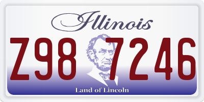 IL license plate Z987246