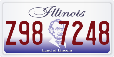 IL license plate Z987248