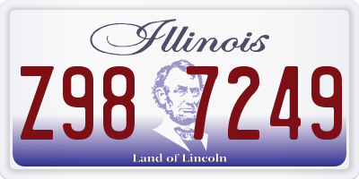 IL license plate Z987249