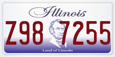 IL license plate Z987255