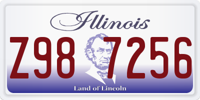 IL license plate Z987256