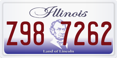 IL license plate Z987262