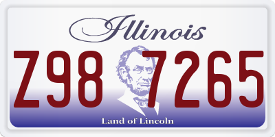 IL license plate Z987265