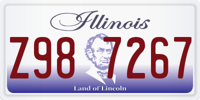 IL license plate Z987267