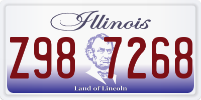 IL license plate Z987268