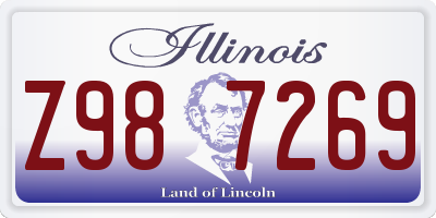 IL license plate Z987269