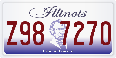 IL license plate Z987270