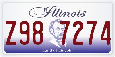 IL license plate Z987274