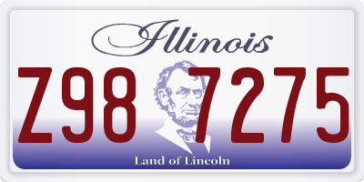 IL license plate Z987275