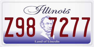 IL license plate Z987277