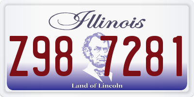 IL license plate Z987281