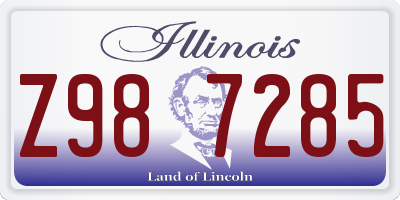 IL license plate Z987285