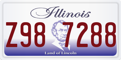 IL license plate Z987288