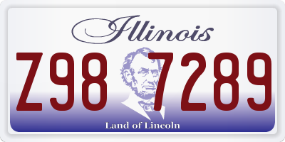 IL license plate Z987289