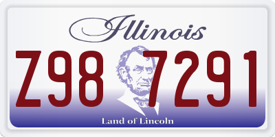 IL license plate Z987291